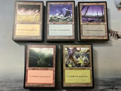 MTG Magic Premodern 244 Basic Land Lot Urza's Saga and Mirage - Old Frame Basics - Image 1