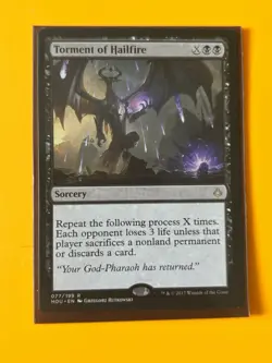Magic: The Gathering Torment of Hailfire Rare Black Sorcery Hour Devastation 077 - Image 1