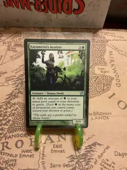 MTG Karametra's Acolyte Theros Regular Uncommon NM - Image 1