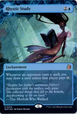 Rhystic Study Wilds of Eldraine: Enchanting Tales WOT Foil NM - Image 1