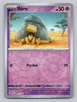 Reverse Holo Abra 063/165 Common 151 Pokemon - Image 1