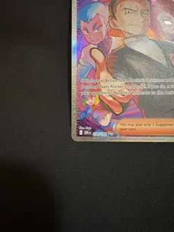 Pokemon TCG Destined Rivals Team Rockets Giovanni Card 238/182 Sir Near Mint - Image 5