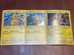 Pokemon TCG - Pikachu SM206 - Pikachu SM183- Morpeko SWSH116- Holo Promo - NM - Image 1