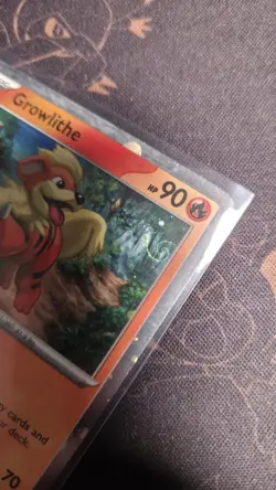 Pokemon - Growlithe SVP 024 Cosmos Holo With LP HD Galaxy SWIRL - Image 3