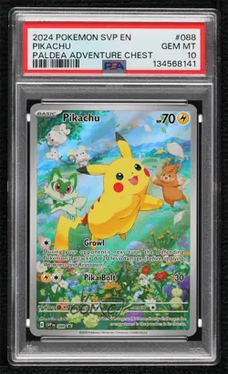 Pikachu (Paldea Adventure Chest) Holo Pokemon Scarlet & Violet Promo PSA 10 - Image 1