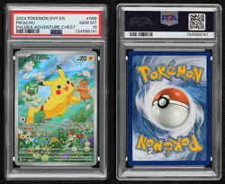 Pikachu (Paldea Adventure Chest) Holo Pokemon Scarlet & Violet Promo PSA 10 - Image 3