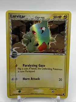 Larvitar (Delta Species) #52/101 - EX Dragon Frontiers Reverse Holo 2006 Pokemon - Image 1