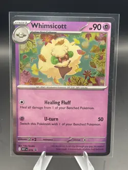 Whimsicott 019 PROMO COSMOS HOLO BLACK STAR Phantasmal Flames Pokemon Foil TCG - Image 1