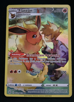Pokemon TCG Flareon Sword & Shield Mfg: Brilliant Stars Tg01/Tg30 Holo Secret... - Image 1
