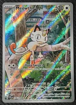 Meowth Illustration Rare 106/094 Pokemon Phantasmal Flames English Pack Fresh NM - Image 1