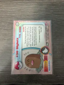 topps Pokemon TV Animation Edition Series 1 Rainbow Holo Foil #50 Diglett - Image 2