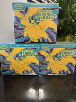 Pokemon TCG Ascended Heroes ETB Elite Trainer Box X3 FACTORY SEALED SHIPS NOW - Image 1