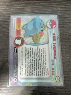 2000 Topps Pokemon TV Animation Foil #02 Ivysaur NM - Image 2