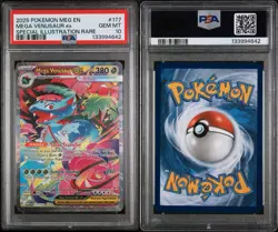 2025 POKEMON SPECIAL ILLUSTRATION RARE MEGA VENUSAUR EX 177 PSA 10 - Image 3