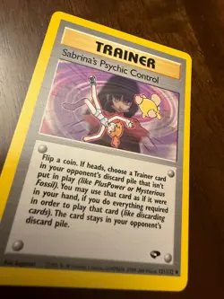 Pokemon TCG Sabrina’s Psychic Control, 2000 Trainer 121/132 Uncommon Near-Mint - Image 1