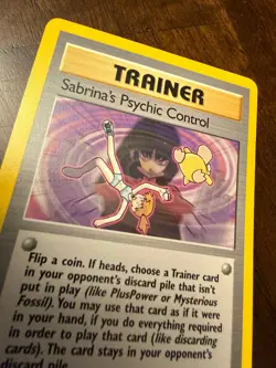 Pokemon TCG Sabrina’s Psychic Control, 2000 Trainer 121/132 Uncommon Near-Mint - Image 3