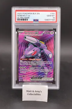 GENESECT EX 161/086 PSA 10 2025 Pokemon BLK EN Black Bolt Ultra Rare - Image 1