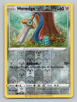 Reverse Holo Honedge 105/163 Common Battle Styles Pokemon - Image 1