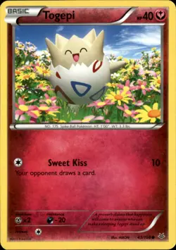 Togepi 43/108 Common Roaring Skies Pokemon NM - Image 1