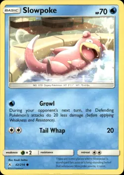 Slowpoke 42/214 Common Unbroken Bonds Pokemon NM - Image 1