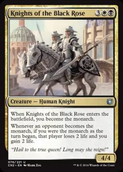 Knights of the Black Rose -Foil Light Play MTG Conspiracy: Take the Crown - Image 1