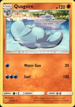 Quagsire 97/214 Rare Unbroken Bonds Pokemon NM - Image 1