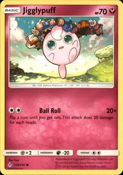 Jigglypuff 134/214 Common Unbroken Bonds Pokemon NM - Image 1