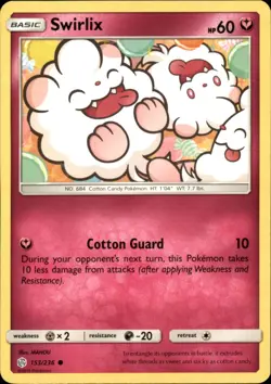 Swirlix 153/236 Common Cosmic Eclipse Pokemon NM - Image 1
