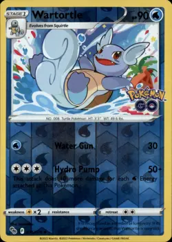 Wartortle Reverse Holo Uncommon Pokemon GO 016/078 NM - Image 1