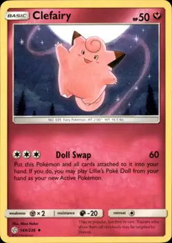 Clefairy 144/236 Uncommon Cosmic Eclipse Pokemon NM - Image 1