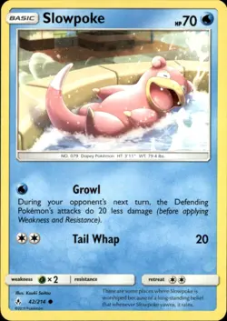 Slowpoke 42/214 Common Unbroken Bonds Pokemon NM - Image 1