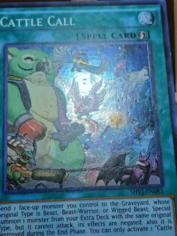 HP Yugioh Cattle Call SHVI-EN081 Super Rare 1st Edition - Image 5