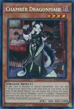 Yugioh - Chamber Dragonmaid (Secret Rare) (1st Edition) - RA04-EN032 (P) - Image 1