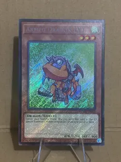 Yugioh Armed Dragon LV3 Chibi Art MZMU-063 Secret Rare 1st Ed NM - Image 1