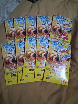 10 X One Piece TCG Adventure on Kami's Island Sleeved Booster Packs OP-15 EB04 - Image 1
