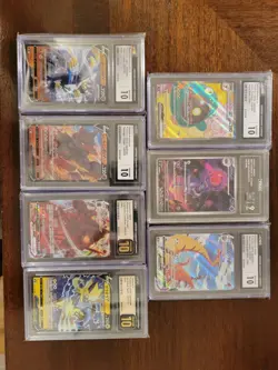 Pokemon Graded Card Lot Sword & Shield Holo Japanese 6 Cards Charizard Zeraora - Image 1