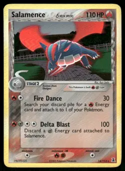 Pokemon Cards Salamence 14/113 Delta Species Holo Rare LP - Image 1