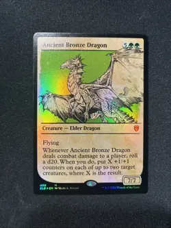 MTG - Ancient Bronze Dragon (Showcase) Battle for Baldur's Gate - FOIL - LP - Image 1