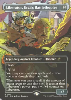 MTG Liberator, Urza's Battlethopter (Non-Foil) Borderless 2286 Secret Lair NM - Image 1