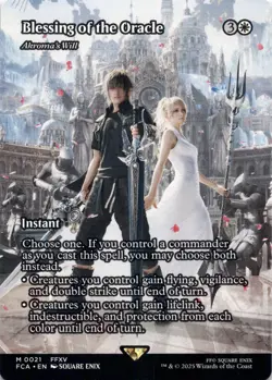 Blessing of the Oracle - Akroma's Will (Showcase) Final Fantasy - Magic MTG NM - Image 1