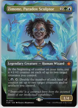 MTG Zimone Paradox Sculptor Borderless Normal NM Foundations Magic 351 - Image 1