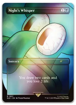 Night's Whisper (Rainbow Foil) #1937 (NM) Secret Lair Drop SLD Magic MTG - Image 1