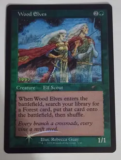 Foil Wood Elves MTG P30A 5/30 Rare NM 30th Anniversary Promos Elf Ramp Forest - Image 1