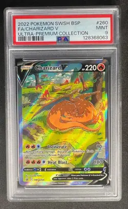 Charizard V PSA 9 Full Art Ultra Premium Collection 2022 #260 Mint Pokemon TCG - Image 1