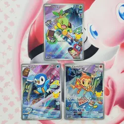 Piplup 042 + Chimchar 041 + Turtwig 040 - First Partner Pokemon Cards - #L183 - Image 1