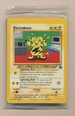 2002 Pokemon League English Black Star Promo Pack Electabuzz #46 FACTORY SEALED! - Image 1