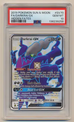 PSA 10 Pokemon Hidden Fates Full Art Darkrai GX SV70/SV94 GEM MINT Condition! - Image 1