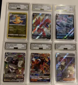 6x Pokemon Cards Graded by AGS Grade 10 Gem Mint Bundle Lot - Image 1