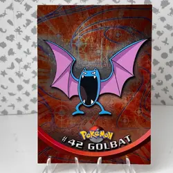Golbat #42 Topps Pokemon 1999 TV Animation Edition Blue Label FOIL LP - Image 1