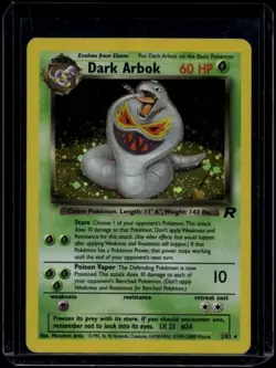 Pokemon TCG Dark Arbok 2/82 Team Rocket Holo Rare LP - Image 1